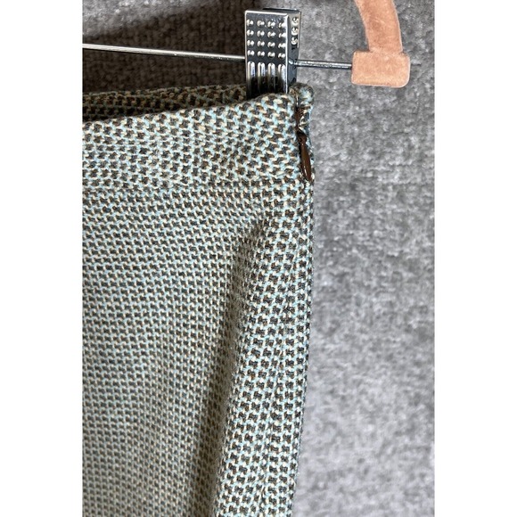 Ann Taylor LOFT Wool Blend‎ Lined Skirt Womens Size 8 Petite 8P Blue Tan - Picture 5 of 8